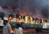 تیزگام ایکسپریس میں آتشزدگی سے 73 مسافر جاں بحق