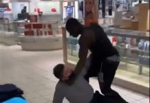 مشی گن کے معروف شاپنگ سٹور پر سیاہ فام شخص نے سفید فام شہری کو تشدد کا نشانہ بنا ڈلا