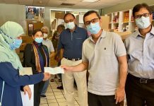 پاکستان فزیشنز سوسائٹی کا اکنا ریلیف فوڈ پینٹری کیلئے 3ہزار ڈالر کا عطیہ