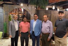 کاروباری ادارے Sada Groupآف کمپنز کے شوکت سندھو و سیف الرحمن چودھری کا عشائیہ